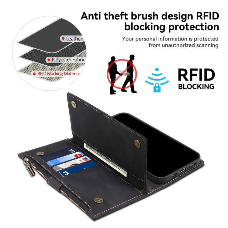 ESEBLE Retro Frosted RFID Flip Leather Phone Case, Compatible with iPhone 16 Plus