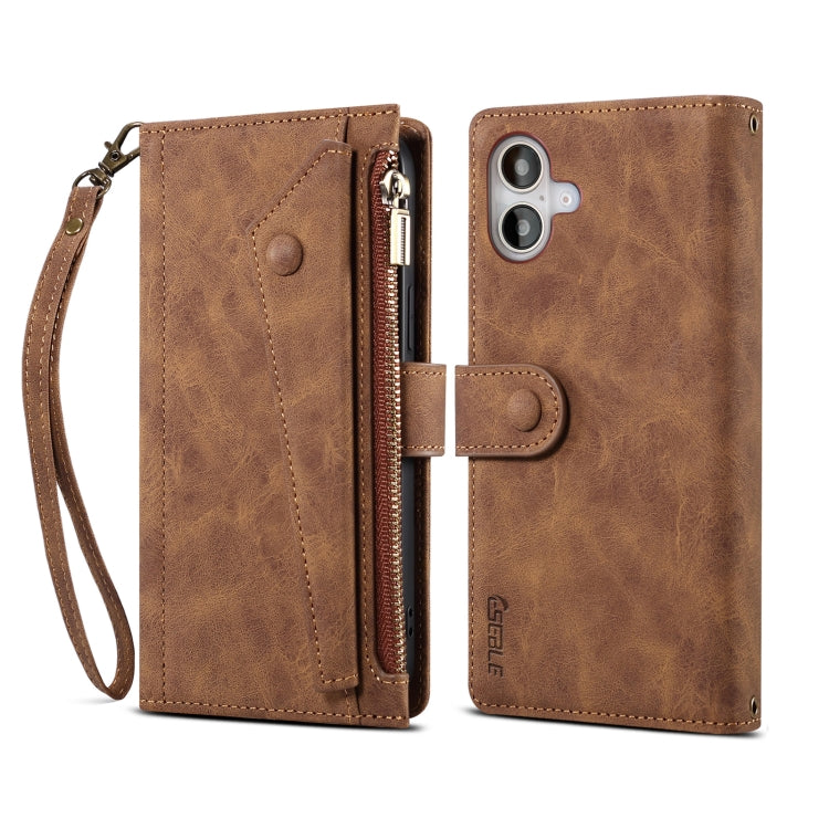 ESEBLE Retro Frosted RFID Flip Leather Phone Case, Compatible with iPhone 16