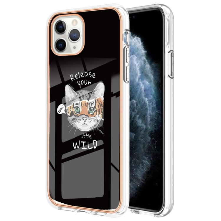 Electroplating Marble Dual-side IMD Phone Case, For iPhone 11 Pro Max