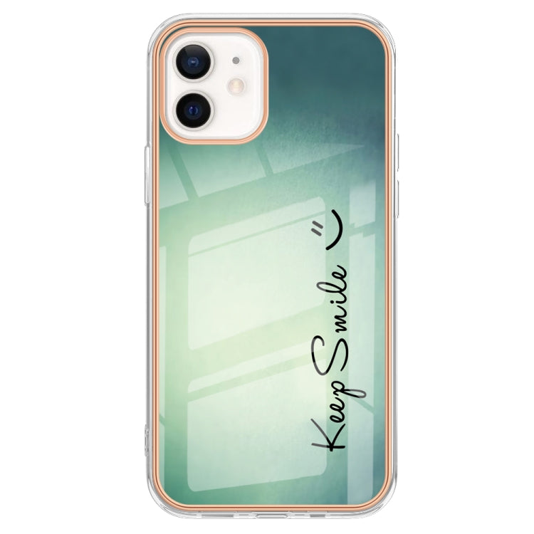 Electroplating Marble Dual-side IMD Phone Case, For iPhone 12 / 12 Pro