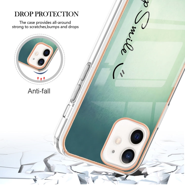Electroplating Marble Dual-side IMD Phone Case, For iPhone 12 / 12 Pro