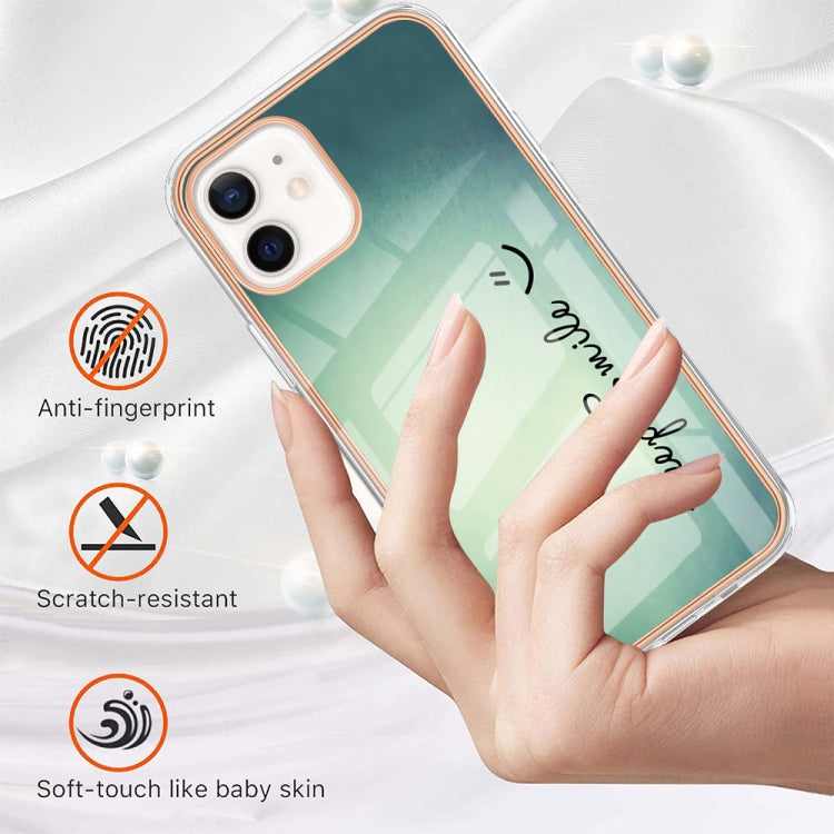 Electroplating Marble Dual-side IMD Phone Case, For iPhone 12 / 12 Pro