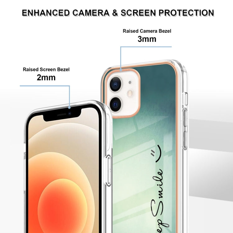 Electroplating Marble Dual-side IMD Phone Case, For iPhone 12 / 12 Pro