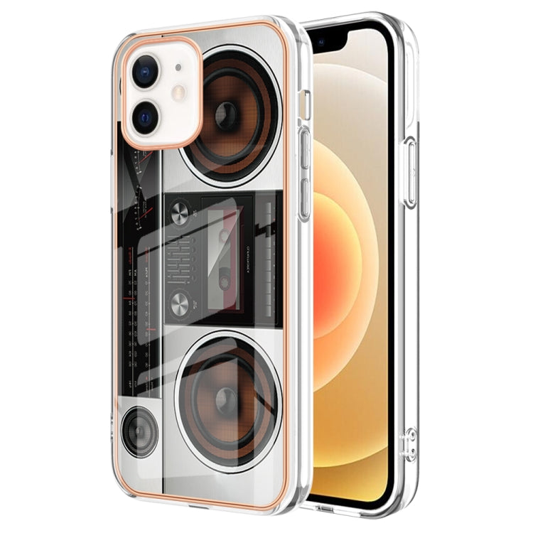 Electroplating Marble Dual-side IMD Phone Case, For iPhone 12 / 12 Pro