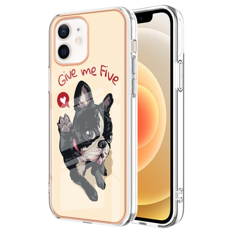 Electroplating Marble Dual-side IMD Phone Case, For iPhone 12 / 12 Pro