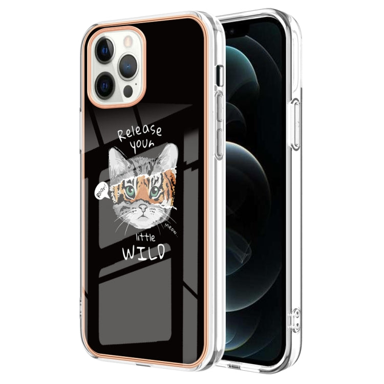 Electroplating Marble Dual-side IMD Phone Case, For iPhone 12 Pro Max