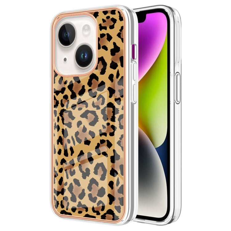 Electroplating Marble Dual-side IMD Phone Case, For iPhone 14