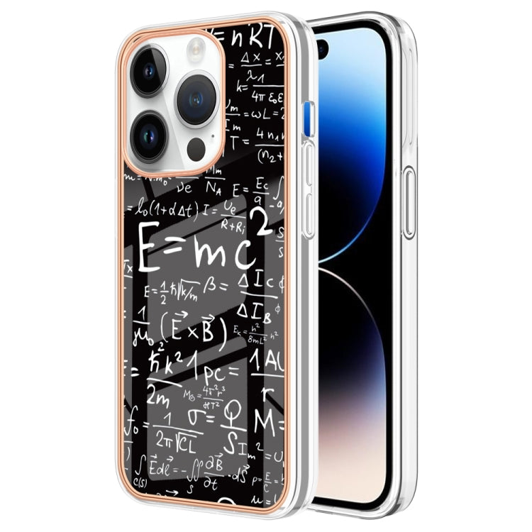 Electroplating Marble Dual-side IMD Phone Case, For iPhone 15 Pro