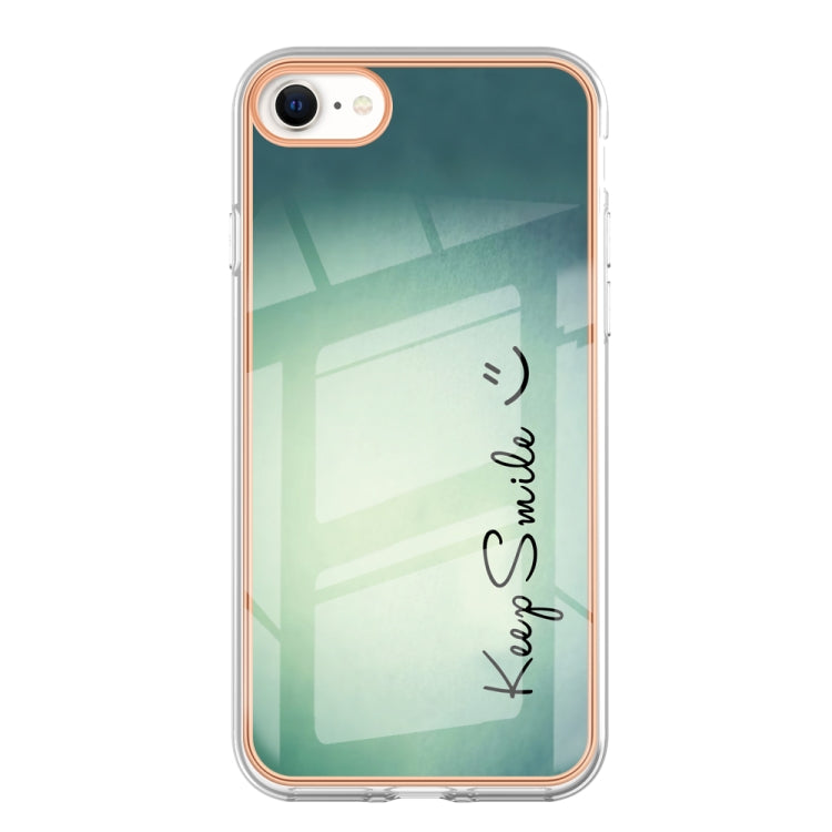 Electroplating Marble Dual-side IMD Phone Case, For iPhone SE 2022 / SE 2020 / 8 / 7