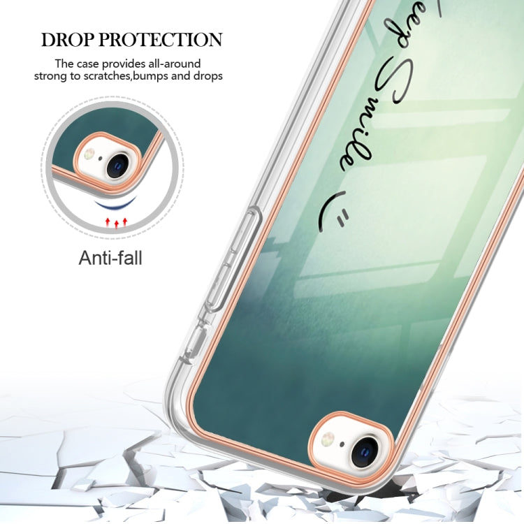 Electroplating Marble Dual-side IMD Phone Case, For iPhone SE 2022 / SE 2020 / 8 / 7
