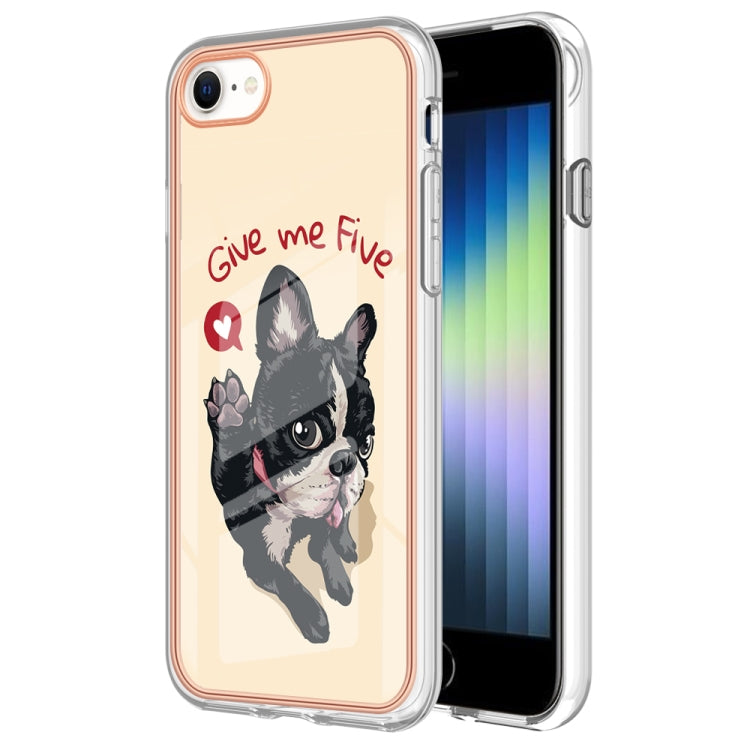 Electroplating Marble Dual-side IMD Phone Case, For iPhone SE 2022 / SE 2020 / 8 / 7