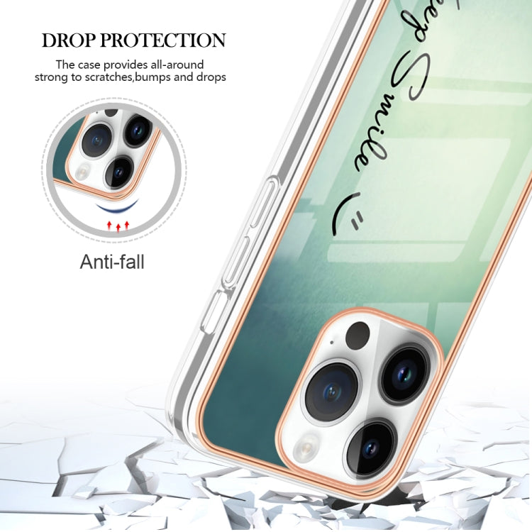 Electroplating Marble Dual-side IMD Phone Case, For iPhone 16 Pro Max