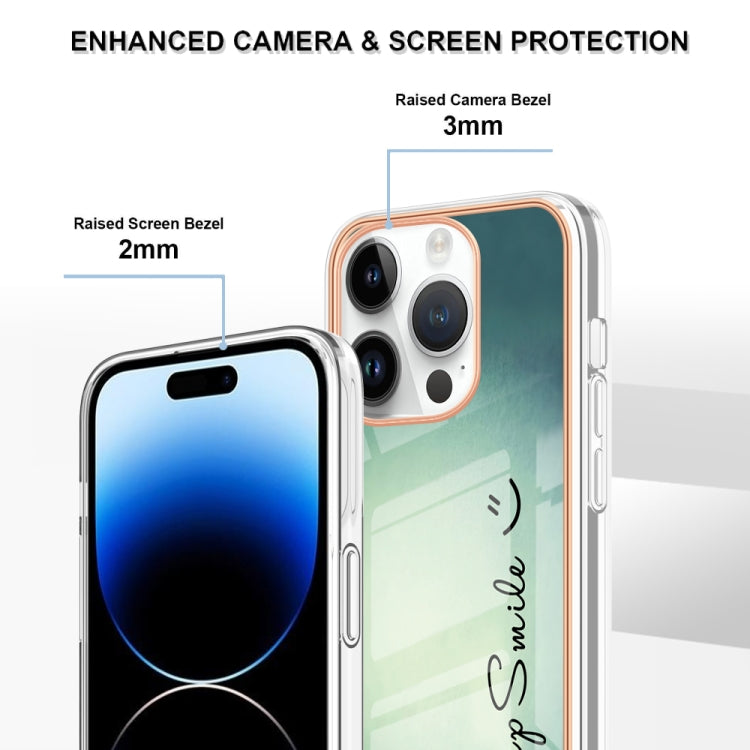 Electroplating Marble Dual-side IMD Phone Case, For iPhone 16 Pro Max