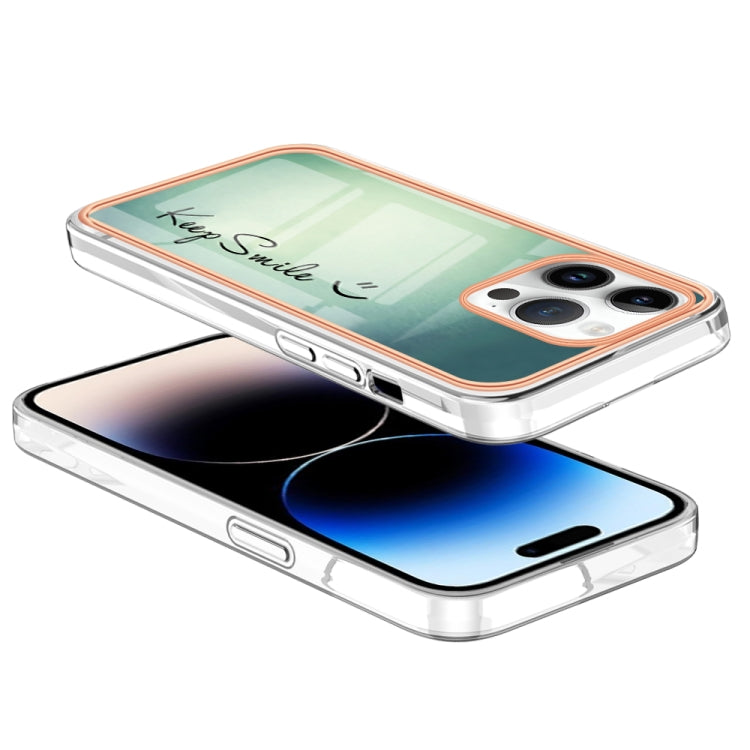 Electroplating Marble Dual-side IMD Phone Case, For iPhone 16 Pro