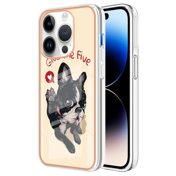 Electroplating Marble Dual-side IMD Phone Case, For iPhone 16 Pro