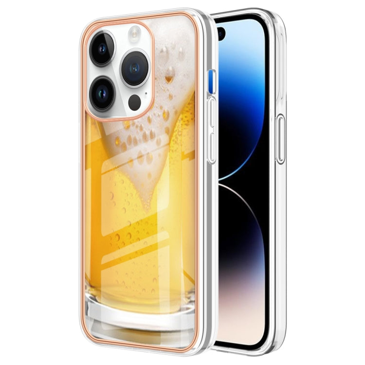 Electroplating Marble Dual-side IMD Phone Case, For iPhone 16 Pro