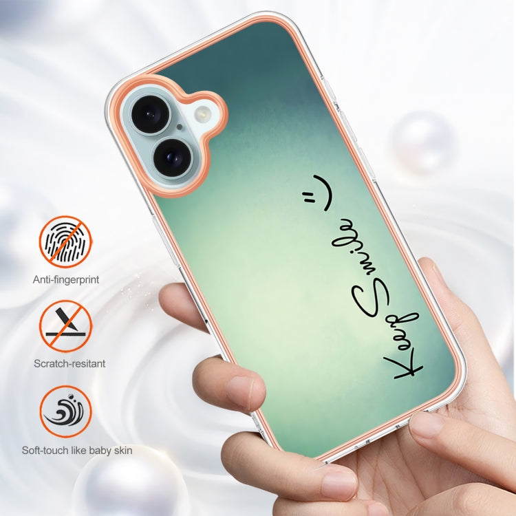 Electroplating Marble Dual-side IMD Phone Case, For iPhone 16