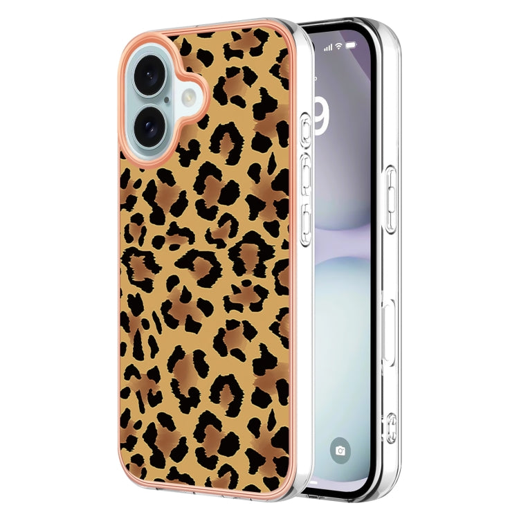 Electroplating Marble Dual-side IMD Phone Case, For iPhone 16