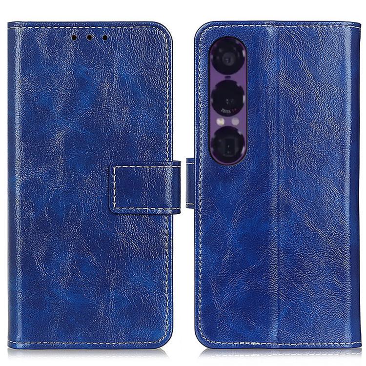 Retro Crazy Horse Texture Horizontal Flip Leather Phone Case