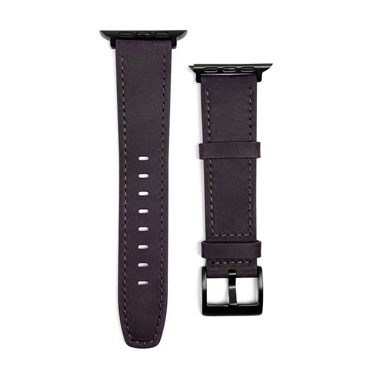 Retro Texture Leather Watch Band, Compatible with Apple Watch 38mm