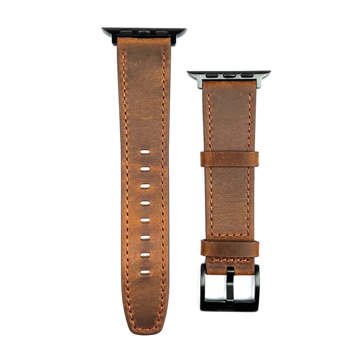 Retro Texture Leather Watch Band, Compatible with Apple Watch 38mm