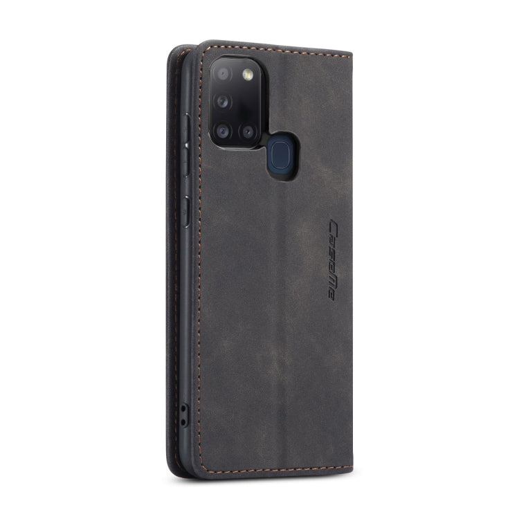 CaseMe-013 Multifunctional Retro Frosted Horizontal Flip Leather Case with Card Slot & Holder & Wallet, Compatible with Samsung Galaxy A21S