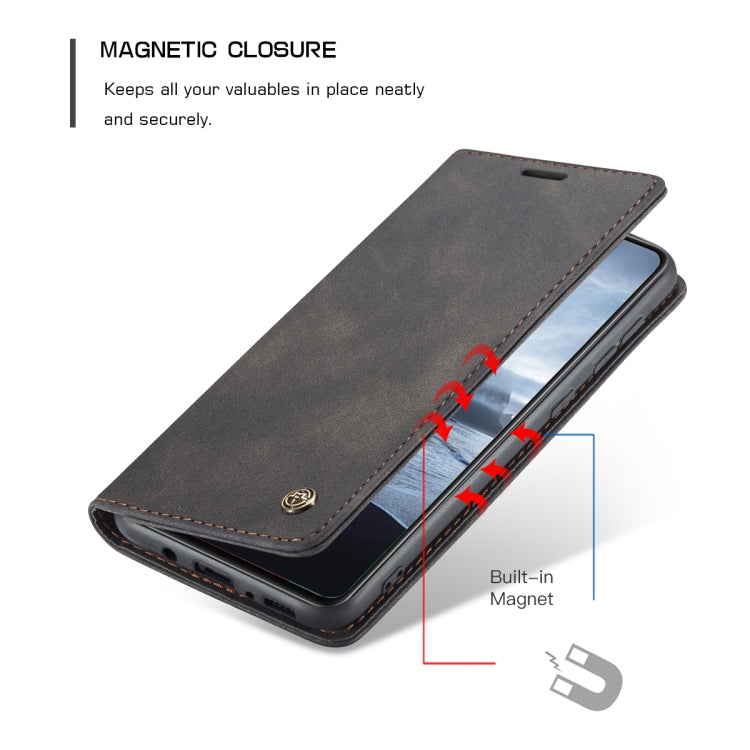 CaseMe-013 Multifunctional Retro Frosted Horizontal Flip Leather Case with Card Slot & Holder & Wallet, Compatible with Samsung Galaxy A21S