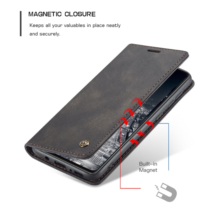 CaseMe-013 Multifunctional Retro Frosted Horizontal Flip Leather Case with Card Slot & Holder & Wallet, Compatible with Samsung Galaxy A31
