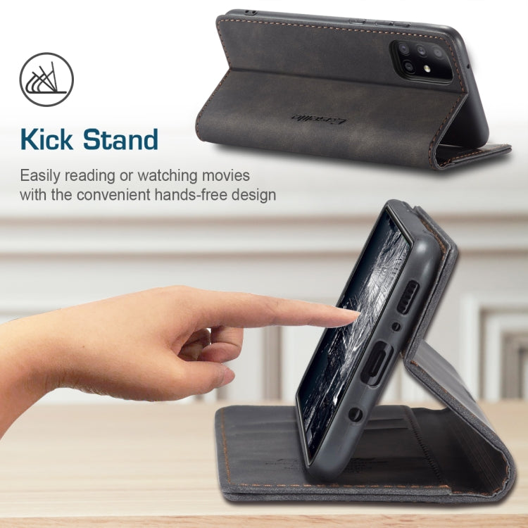 CaseMe-013 Multifunctional Retro Frosted Horizontal Flip Leather Case with Card Slot & Holder & Wallet, Compatible with Samsung Galaxy A31
