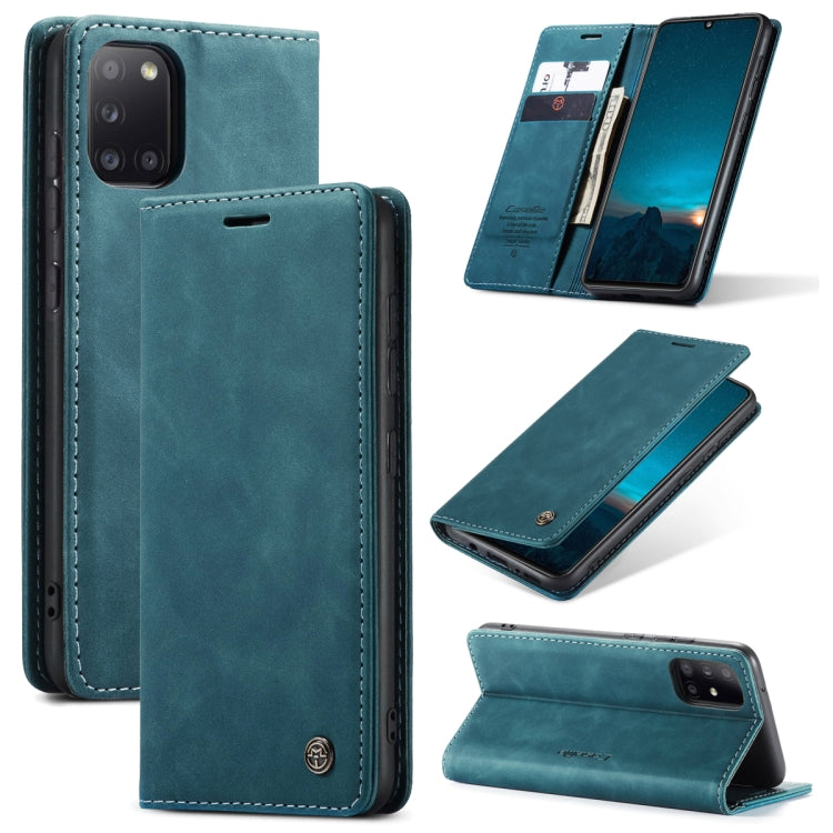 CaseMe-013 Multifunctional Retro Frosted Horizontal Flip Leather Case with Card Slot & Holder & Wallet, Compatible with Samsung Galaxy A31