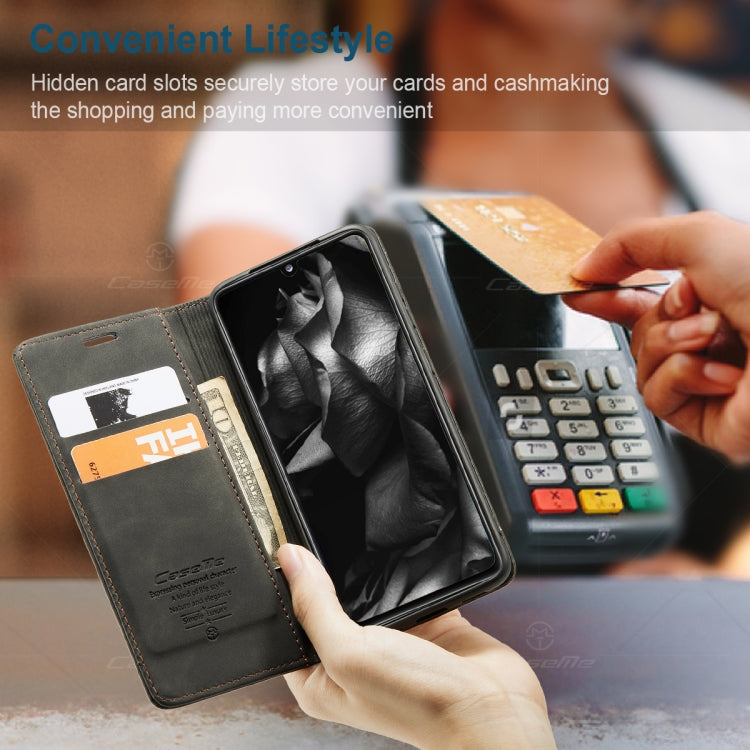 CaseMe-013 Multifunctional Retro Frosted Horizontal Flip Leather Case with Card Slot & Holder & Wallet, Compatible with Samsung Galaxy A41