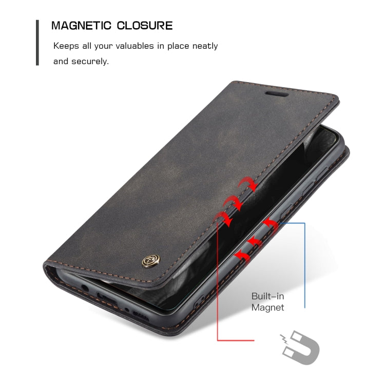 CaseMe-013 Multifunctional Retro Frosted Horizontal Flip Leather Case with Card Slot & Holder & Wallet, Compatible with Samsung Galaxy A41