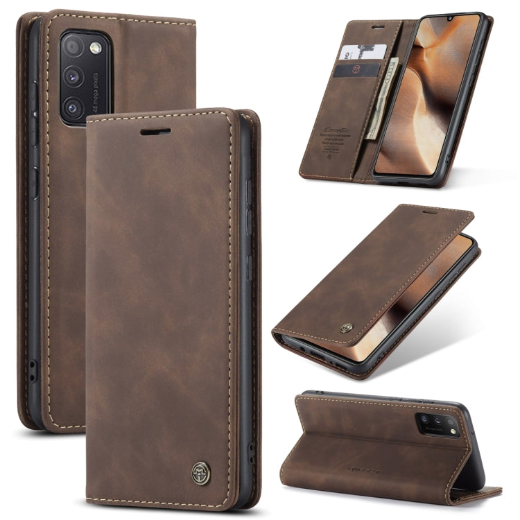 CaseMe-013 Multifunctional Retro Frosted Horizontal Flip Leather Case with Card Slot & Holder & Wallet, Compatible with Samsung Galaxy A41