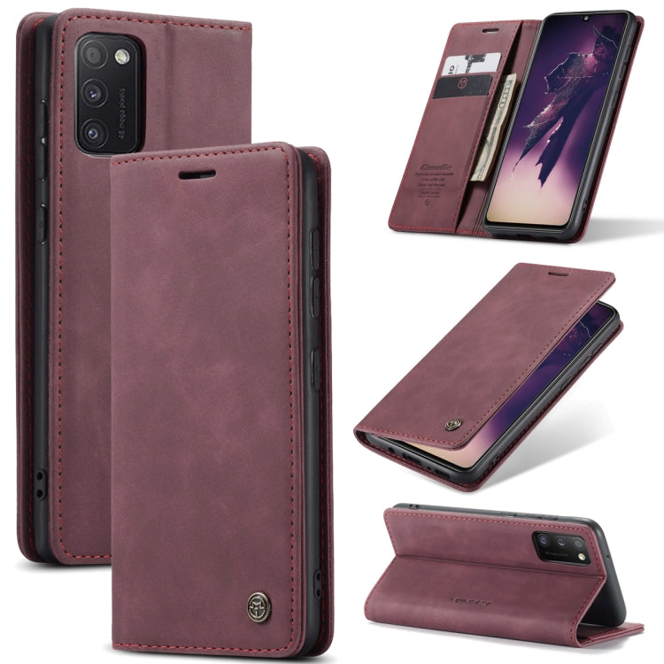 CaseMe-013 Multifunctional Retro Frosted Horizontal Flip Leather Case with Card Slot & Holder & Wallet, Compatible with Samsung Galaxy A41