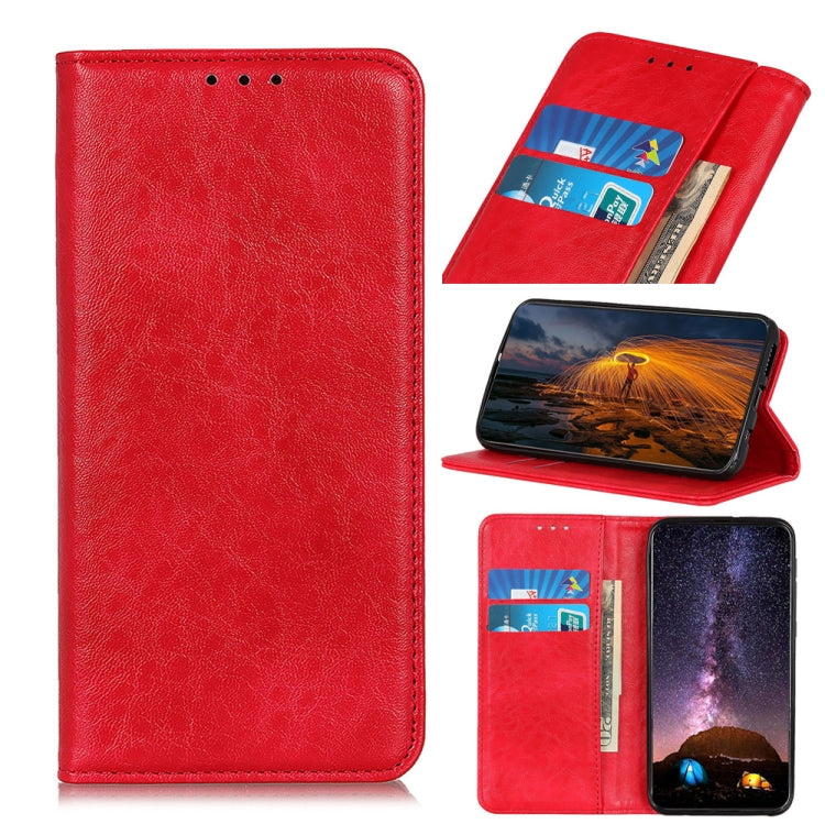 Compatible with OnePlus Nord Magnetic Retro Crazy Horse Texture Horizontal Flip Leather Case with Holder & Card Slots & Wallet, Compatible with OnePlus Nord