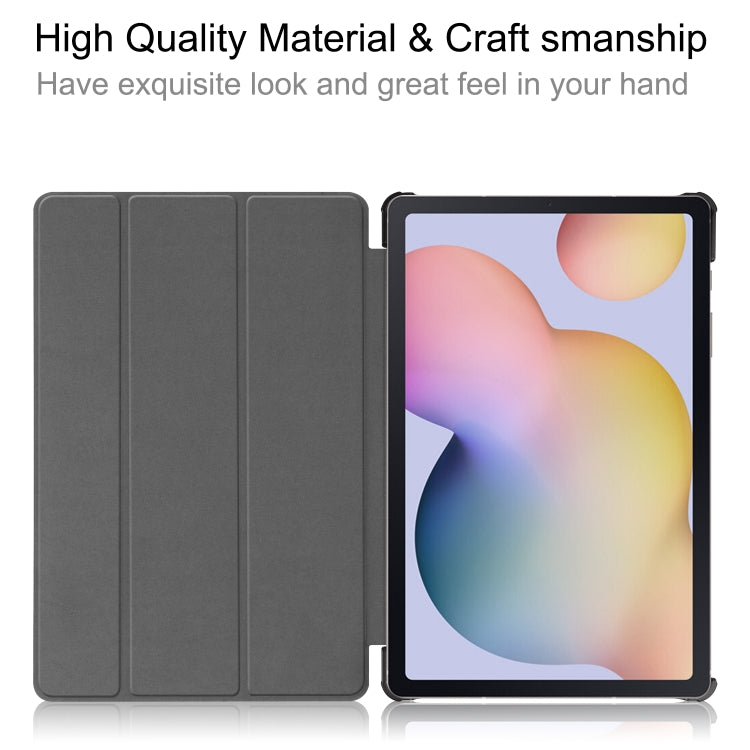 Colored Drawing Pattern Horizontal Flip Leather Case with Three-folding Holder & Sleep / Wake-up Function, For Samsung Galaxy Tab S7 T870