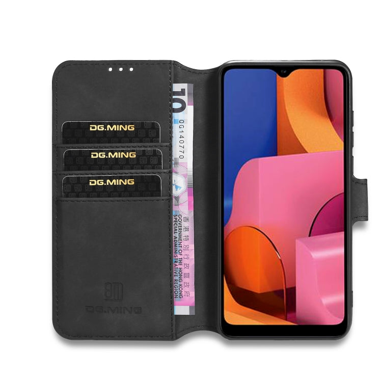 DG.MING Retro Oil Side Horizontal Flip Case, Compatible with Samsung Galaxy A21 (EU Version)
