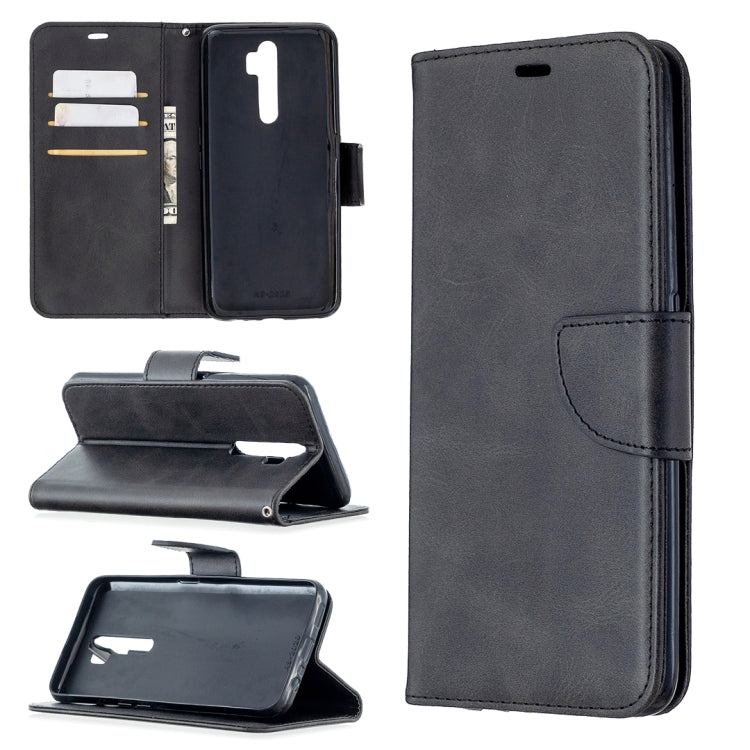 Retro Lambskin Texture Pure Color Horizontal Flip PU Leather Case with Holder & Card Slots & Wallet & Lanyard, Compatible with Oppo A5 (2020) / A9 (2020)