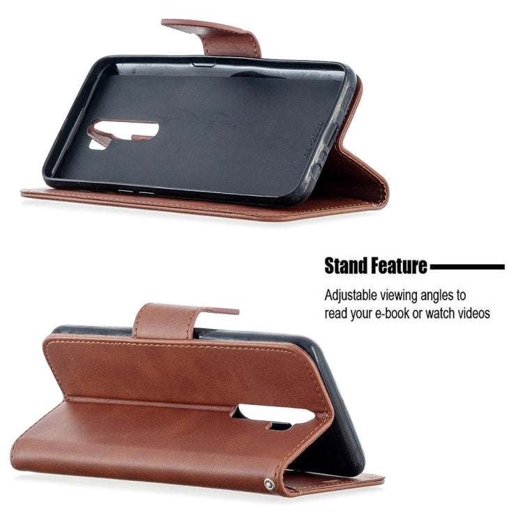 Retro Lambskin Texture Pure Color Horizontal Flip PU Leather Case with Holder & Card Slots & Wallet & Lanyard, Compatible with Oppo A5 (2020) / A9 (2020)