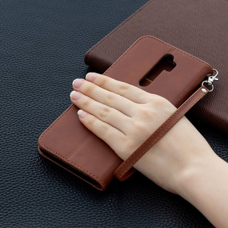 Retro Lambskin Texture Pure Color Horizontal Flip PU Leather Case with Holder & Card Slots & Wallet & Lanyard, Compatible with Oppo A5 (2020) / A9 (2020)