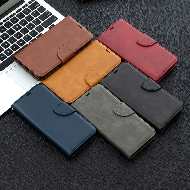 Retro Lambskin Texture Pure Color Horizontal Flip PU Leather Case with Holder & Card Slots & Wallet & Lanyard, Compatible with Oppo A5 (2020) / A9 (2020)