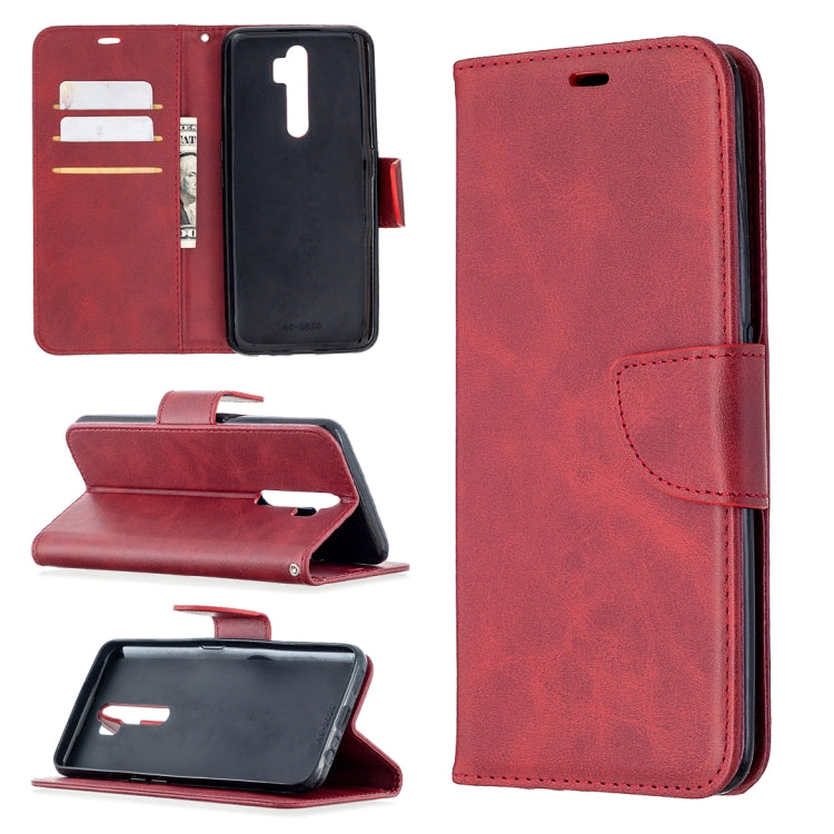 Retro Lambskin Texture Pure Color Horizontal Flip PU Leather Case with Holder & Card Slots & Wallet & Lanyard, Compatible with Oppo A5 (2020) / A9 (2020)