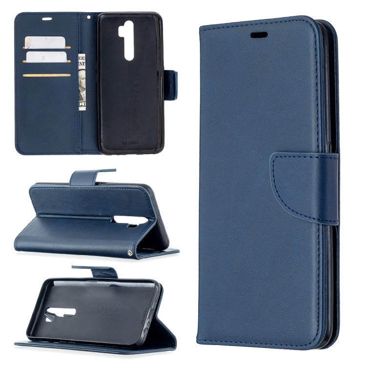 Retro Lambskin Texture Pure Color Horizontal Flip PU Leather Case with Holder & Card Slots & Wallet & Lanyard, Compatible with Oppo A5 (2020) / A9 (2020)