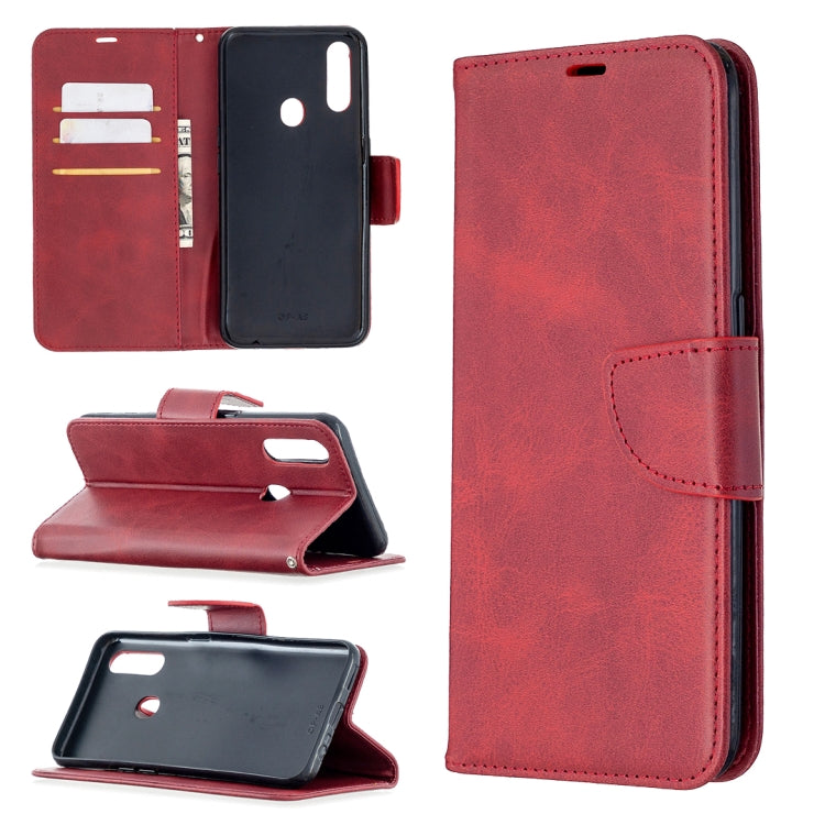 Retro Lambskin Texture Pure Color Horizontal Flip PU Leather Case with Holder & Card Slots & Wallet & Lanyard, Compatible with Oppo A31 (2020) / A81