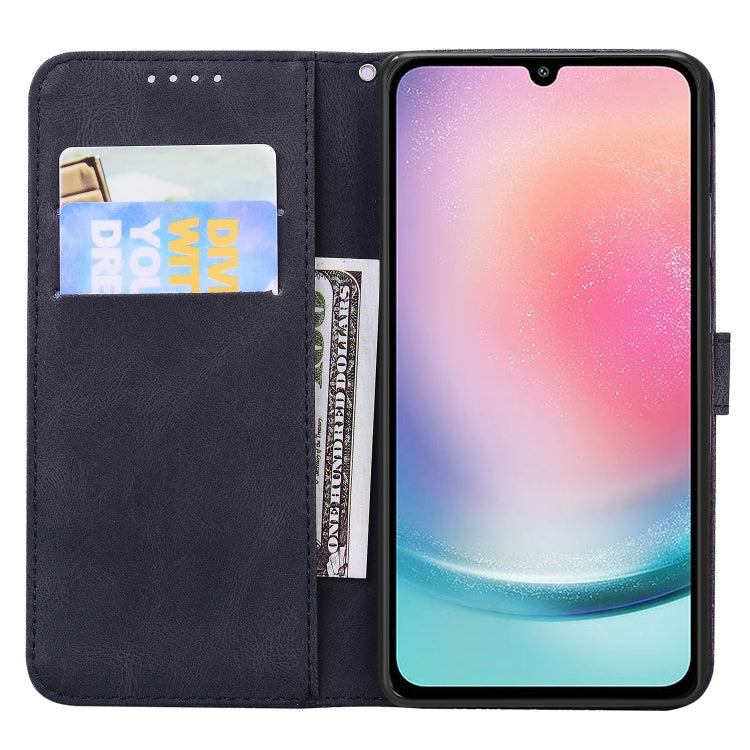 Retro Skin Feel Butterflies Embossing Horizontal Flip Leather Phone Case, Compatible with Samsung Galaxy A35 5G