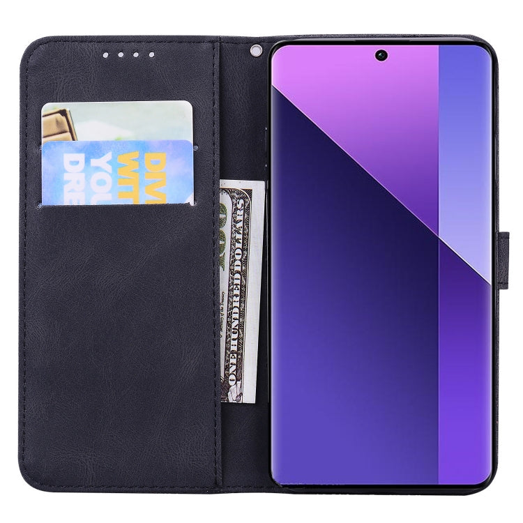Retro Skin Feel Butterflies Embossing Horizontal Flip Leather Phone Case