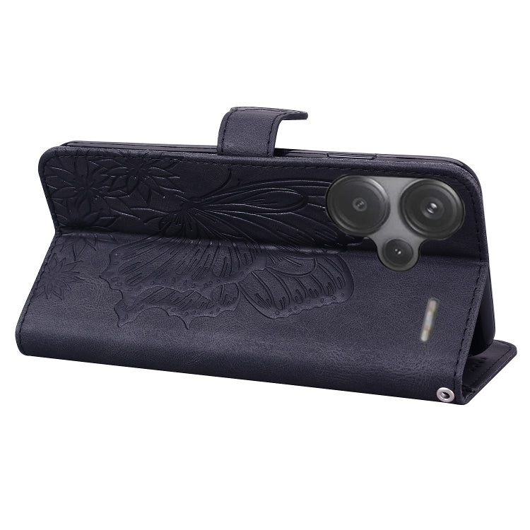 Retro Skin Feel Butterflies Embossing Horizontal Flip Leather Phone Case