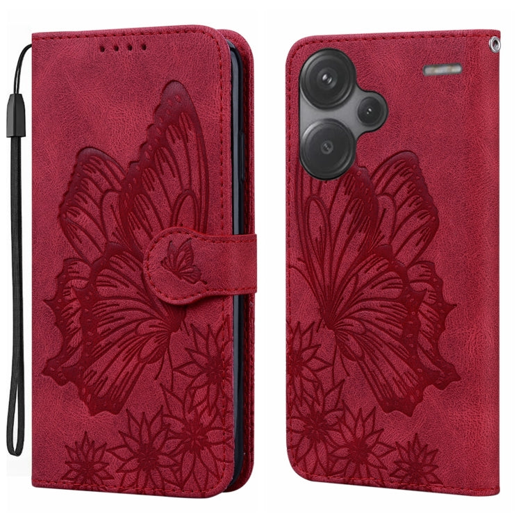 Retro Skin Feel Butterflies Embossing Horizontal Flip Leather Phone Case