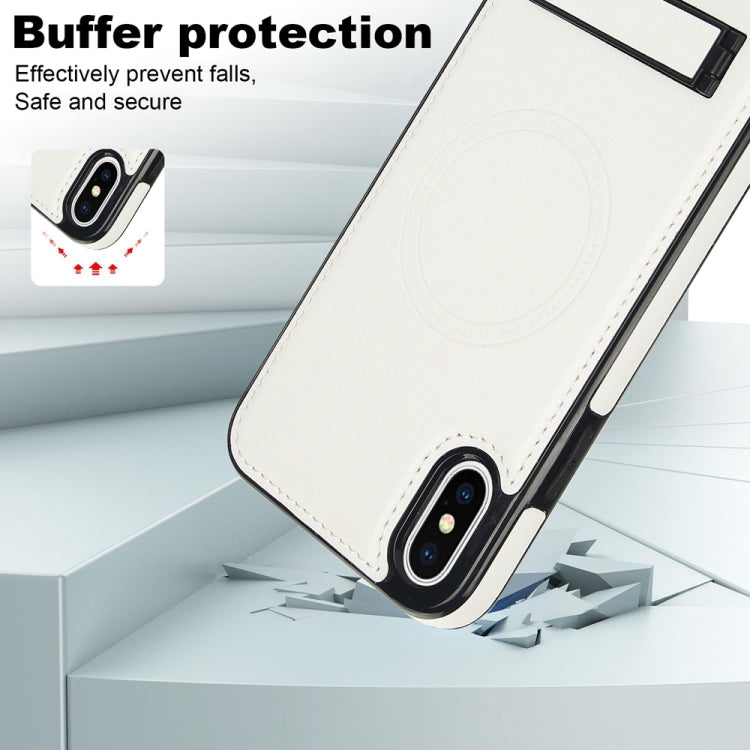 Retro Leather Invisible Stand MagSafe Phone Case