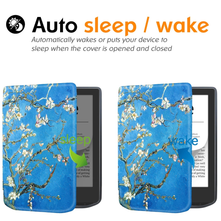 Painted Retro Skin-feel Leather Smart Tablet Case